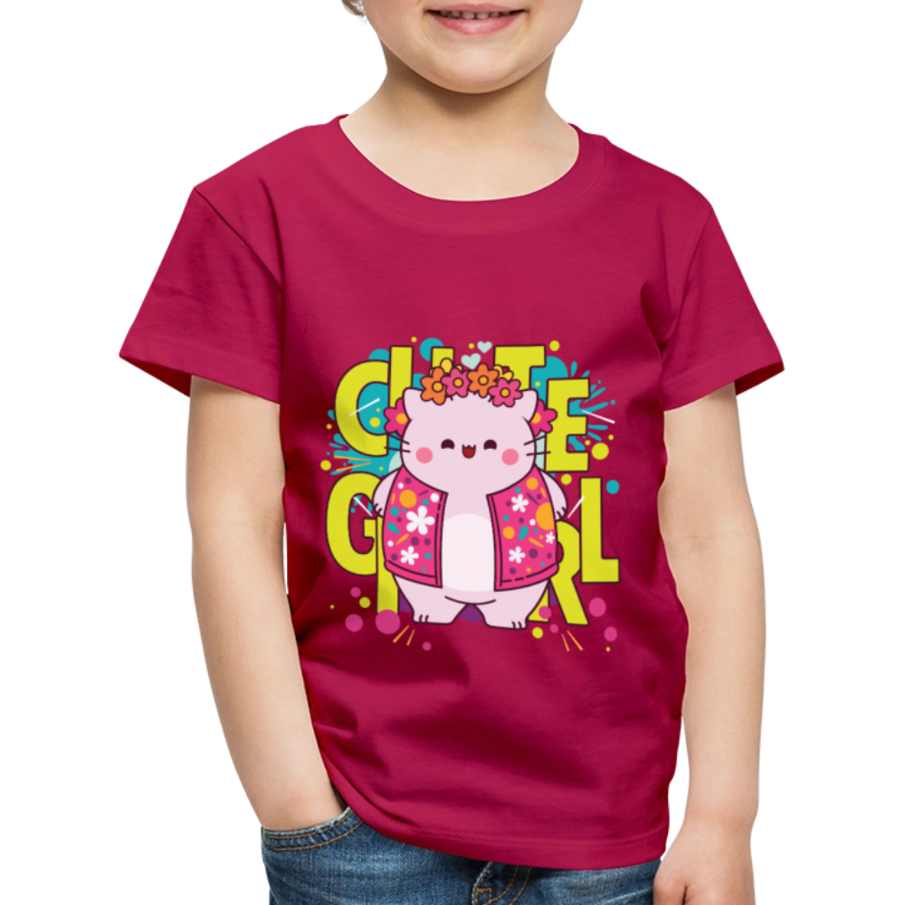 Pembe the Pink Cat Kids' Premium T-Shirt - dark pink