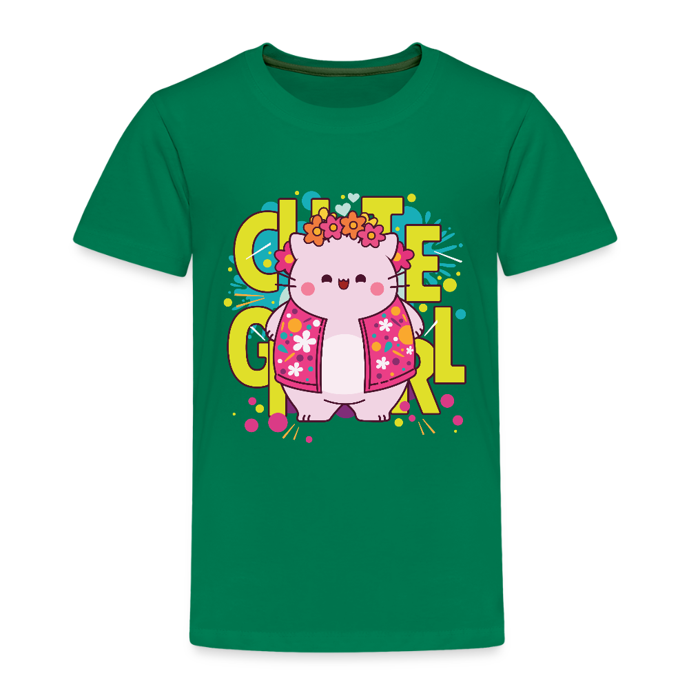Pembe the Pink Cat Kids' Premium T-Shirt - kelly green
