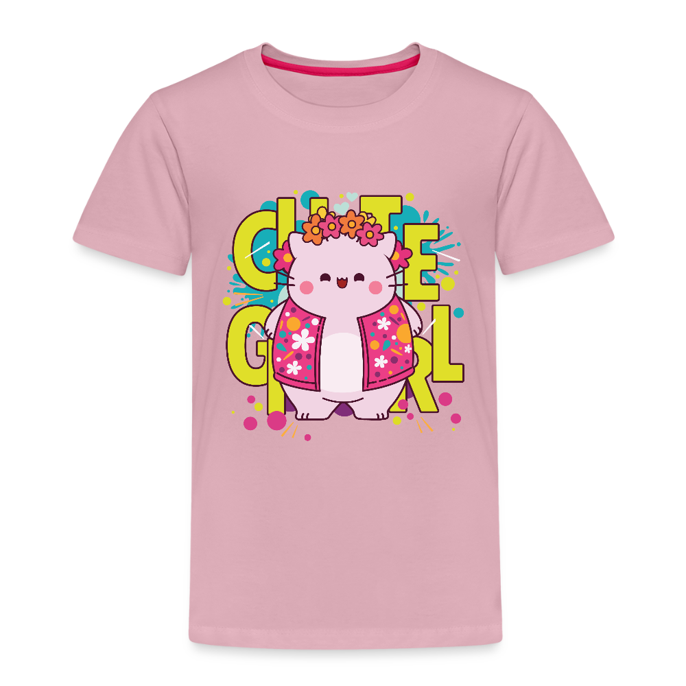 Pembe the Pink Cat Kids' Premium T-Shirt - rose shadow