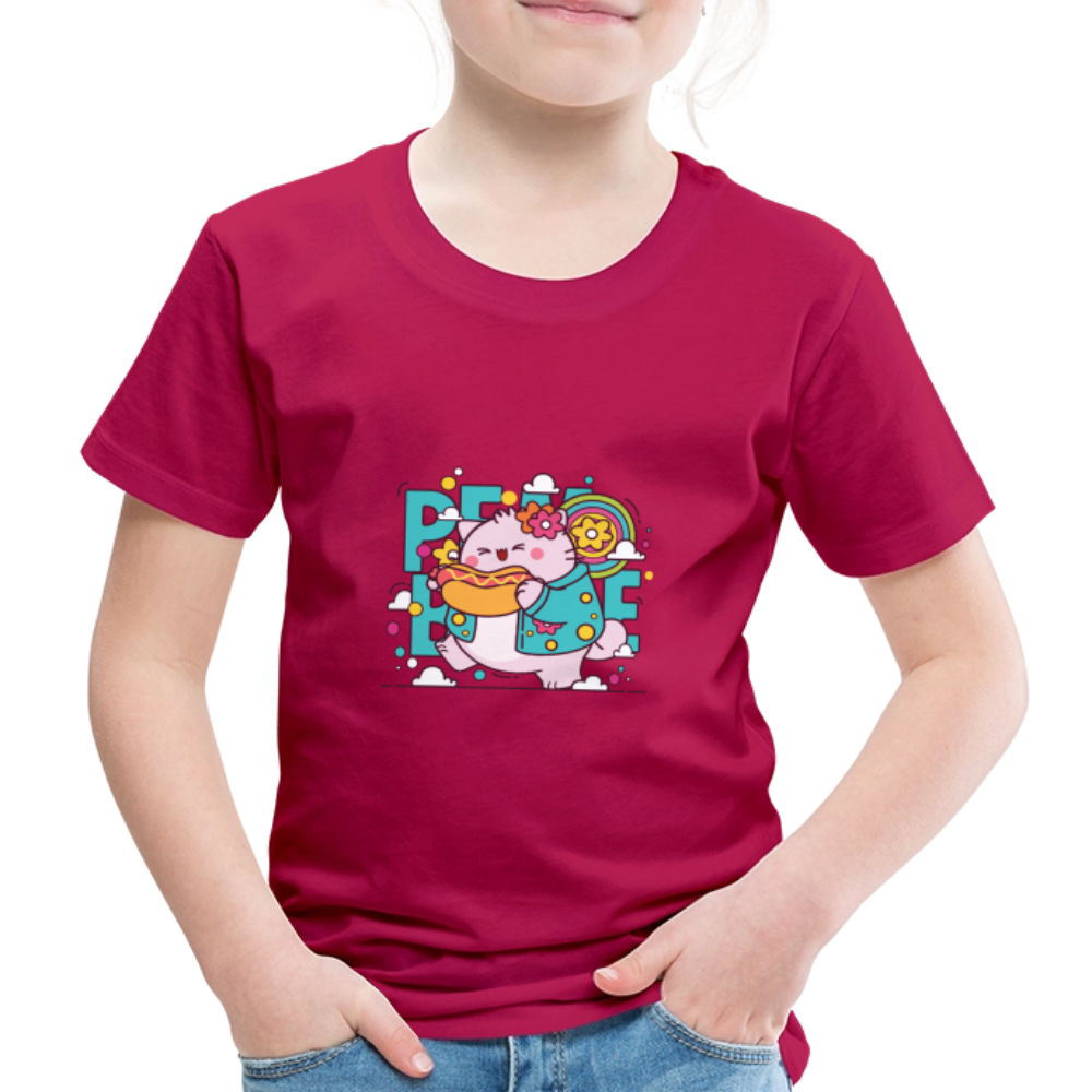 Pembe the Pink Cat Kids' Premium T-Shirt - dark pink