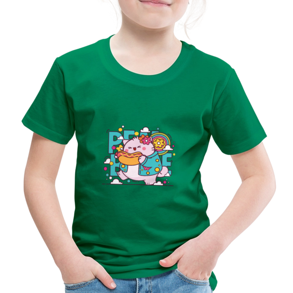 Pembe the Pink Cat Kids' Premium T-Shirt - kelly green