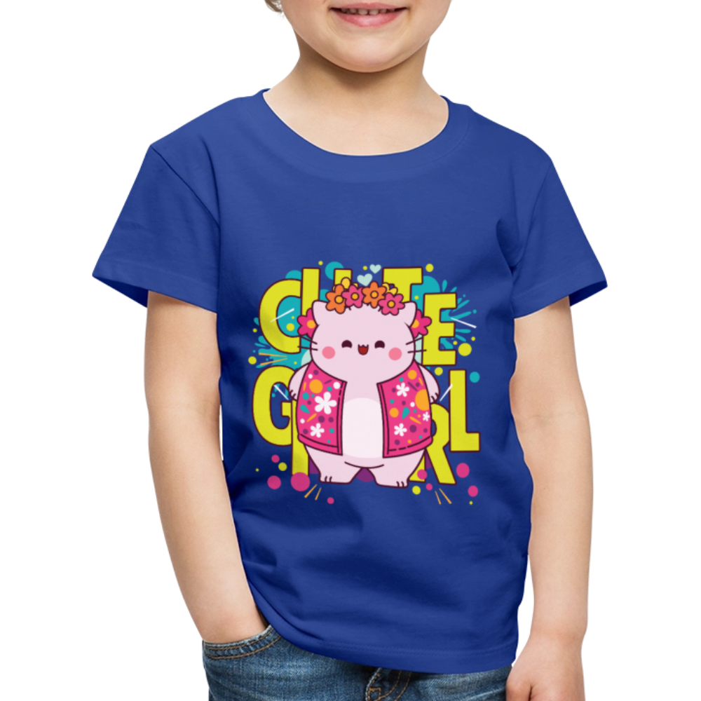 Pembe the Pink Cat Kids' Premium T-Shirt - royal blue