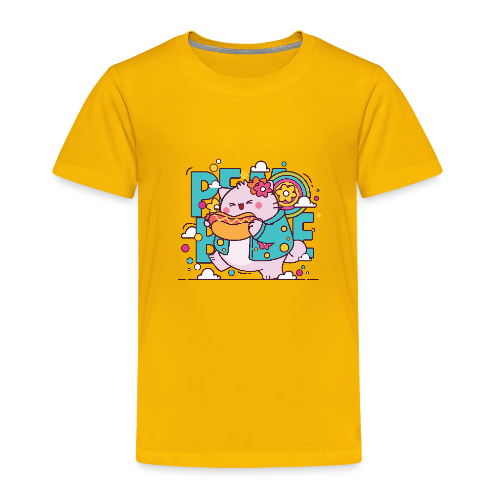 Pembe the Pink Cat Kids' Premium T-Shirt - sun yellow