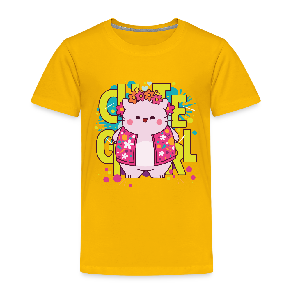 Pembe the Pink Cat Kids' Premium T-Shirt - sun yellow