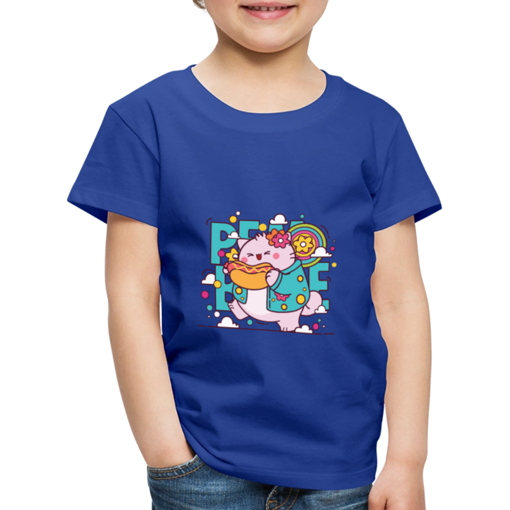 Pembe the Pink Cat Kids' Premium T-Shirt - royal blue
