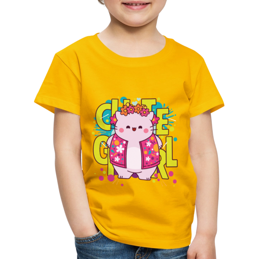 Pembe the Pink Cat Kids' Premium T-Shirt - sun yellow