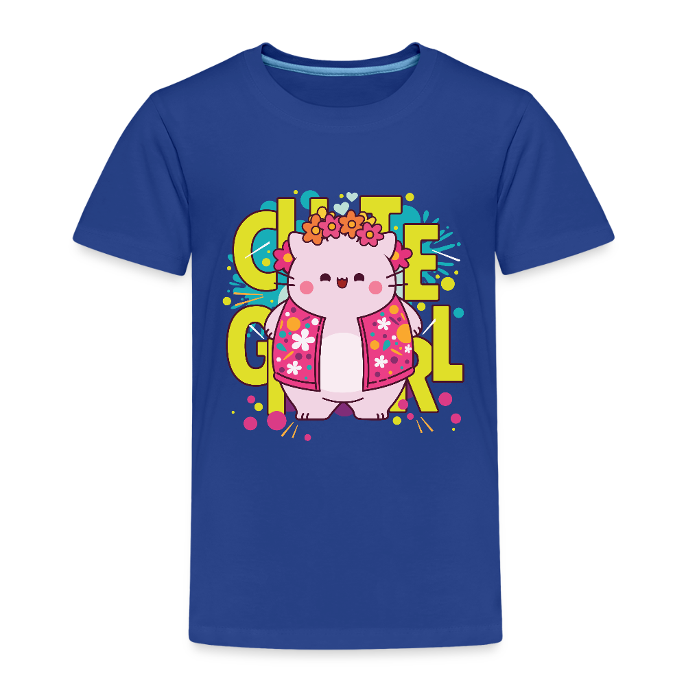 Pembe the Pink Cat Kids' Premium T-Shirt - royal blue
