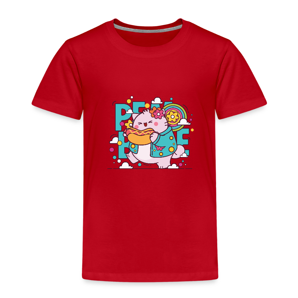 Pembe the Pink Cat Kids' Premium T-Shirt - red