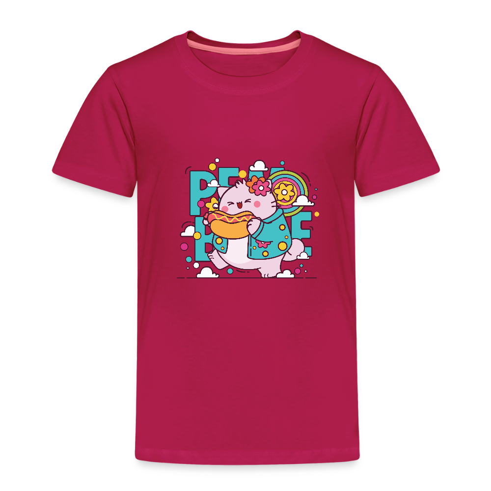 Pembe the Pink Cat Kids' Premium T-Shirt - dark pink