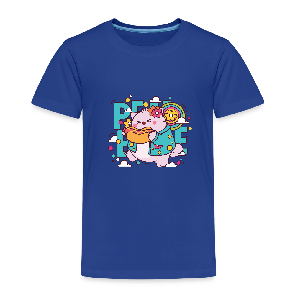 Pembe the Pink Cat Kids' Premium T-Shirt - royal blue