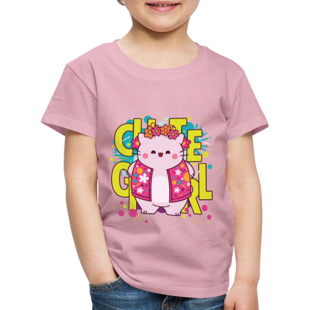 Pembe the Pink Cat Kids' Premium T-Shirt - rose shadow