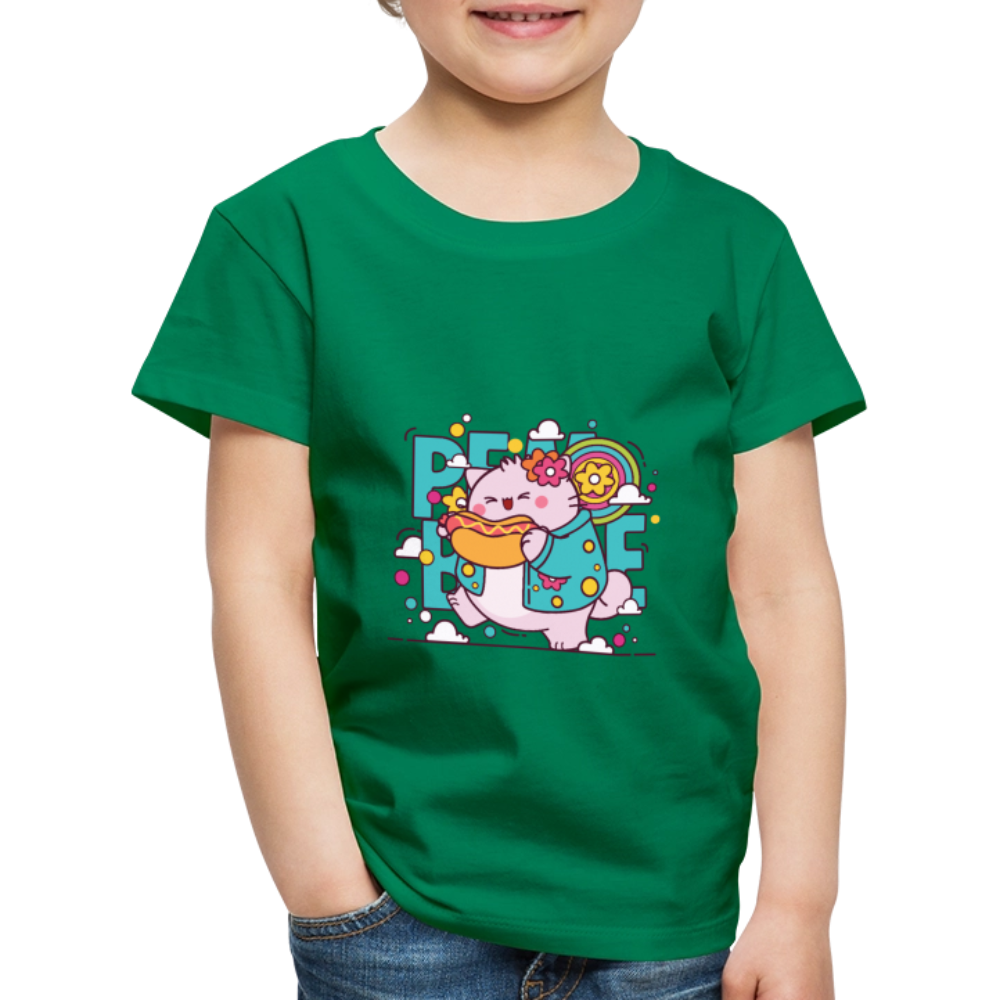 Pembe the Pink Cat Kids' Premium T-Shirt - kelly green