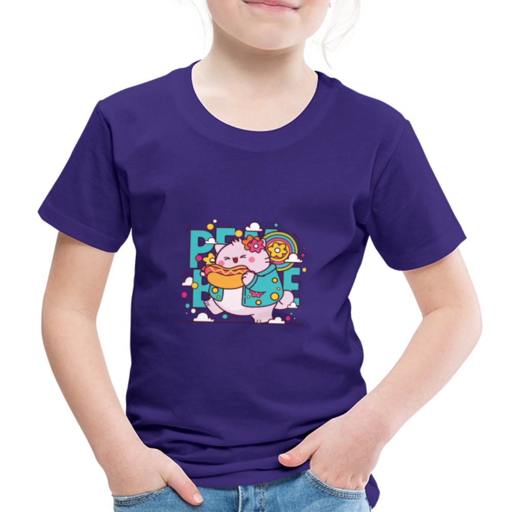 Pembe the Pink Cat Kids' Premium T-Shirt - purple