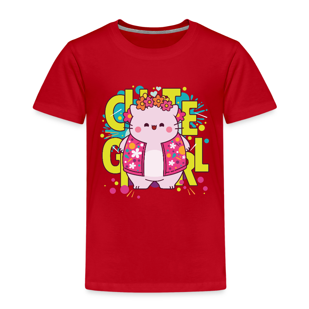 Pembe the Pink Cat Kids' Premium T-Shirt - red