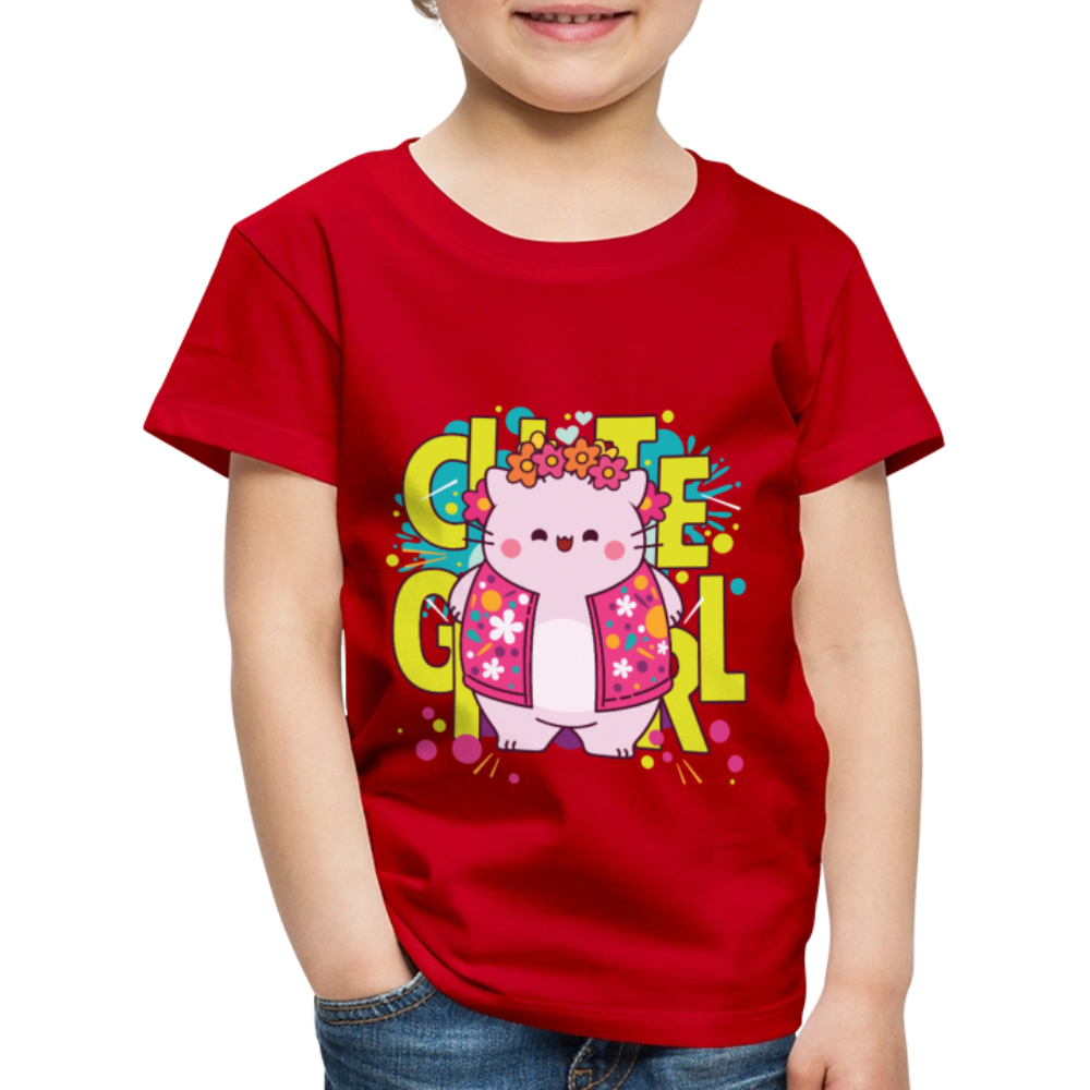 Pembe the Pink Cat Kids' Premium T-Shirt - red
