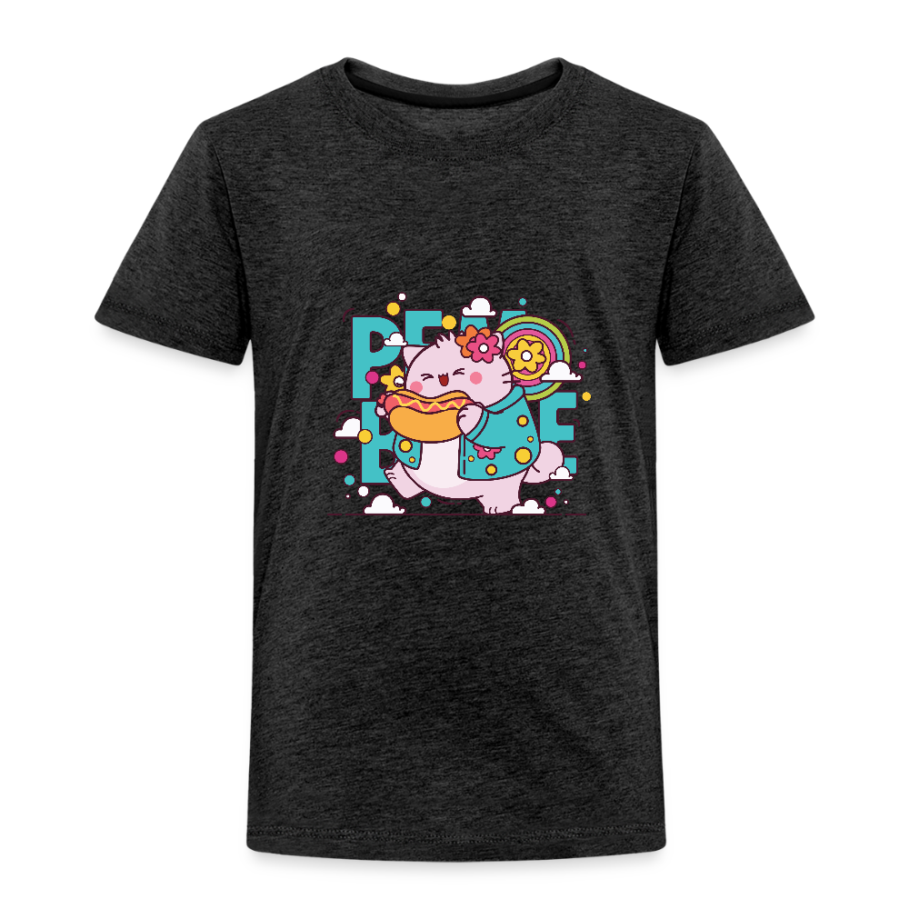 Pembe the Pink Cat Kids' Premium T-Shirt - charcoal grey