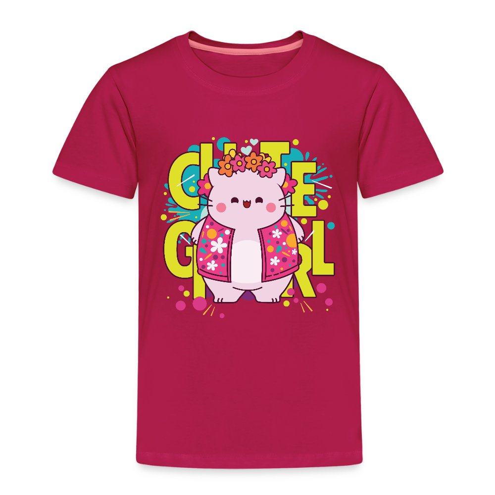 Pembe the Pink Cat Kids' Premium T-Shirt - dark pink