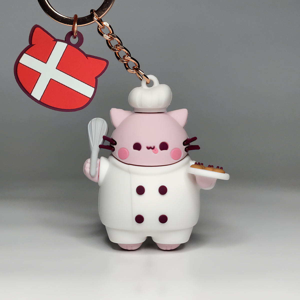 Pembe Chef Key Chain PembeThePinkCat