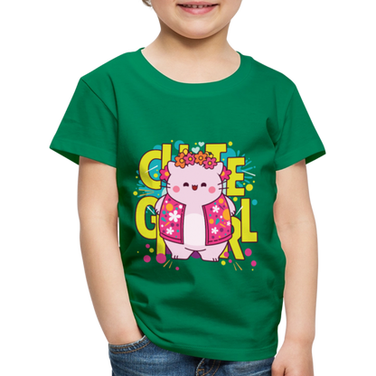 Pembe the Pink Cat Kids' Premium T-Shirt - kelly green