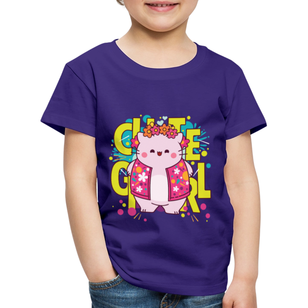 Pembe the Pink Cat Kids' Premium T-Shirt - purple