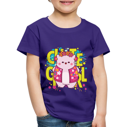 Pembe the Pink Cat Kids' Premium T-Shirt - purple