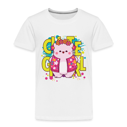 Pembe the Pink Cat Kids' Premium T-Shirt - white