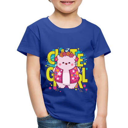 Pembe the Pink Cat Kids' Premium T-Shirt - royal blue
