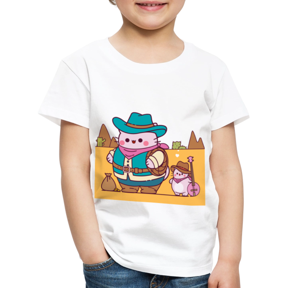 Pembe Western Kids' Premium T-Shirt - white