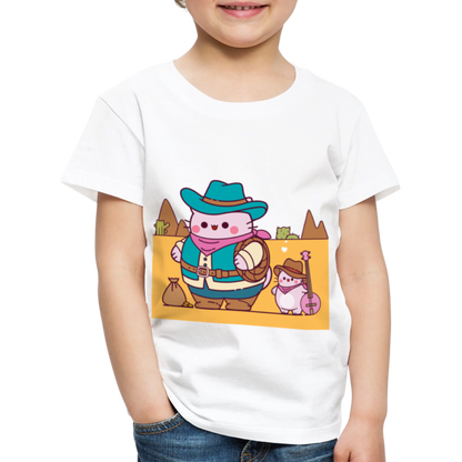 Pembe Western Kids' Premium T-Shirt - white