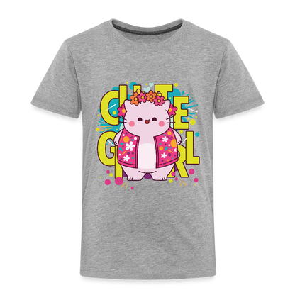 Pembe the Pink Cat Kids' Premium T-Shirt - heather grey