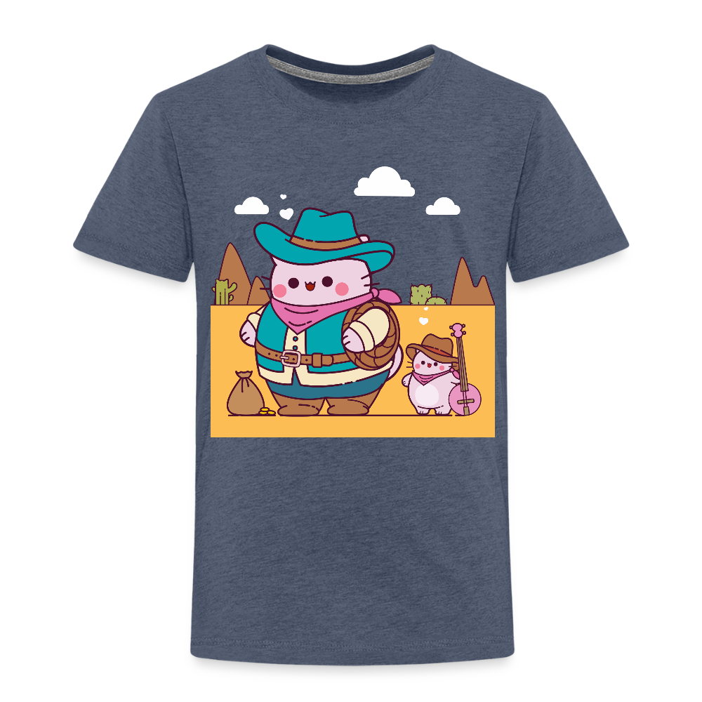 Pembe Western Kids' Premium T-Shirt - heather blue