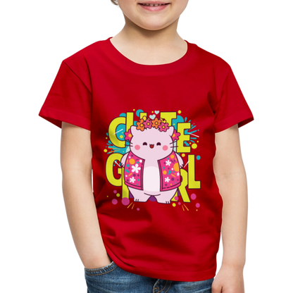 Pembe the Pink Cat Kids' Premium T-Shirt - red