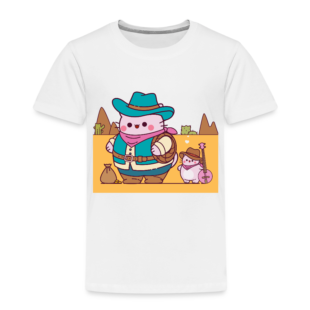Pembe Western Kids' Premium T-Shirt - white